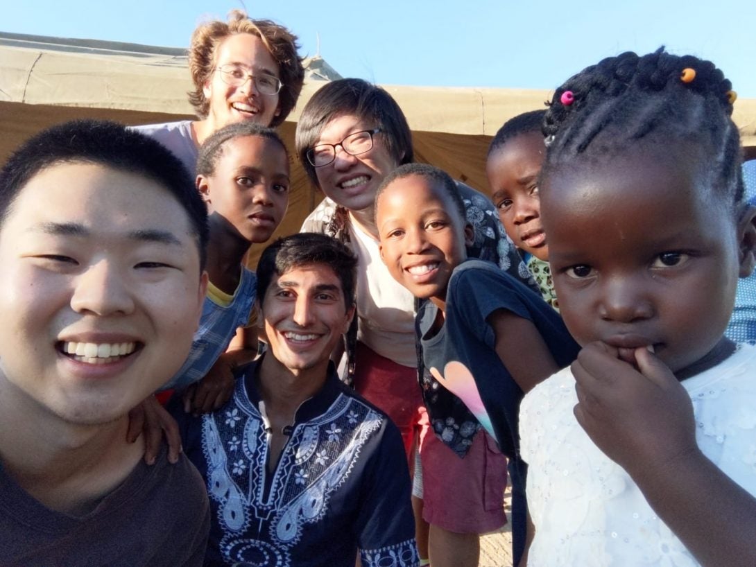 Students with young children in Botswana